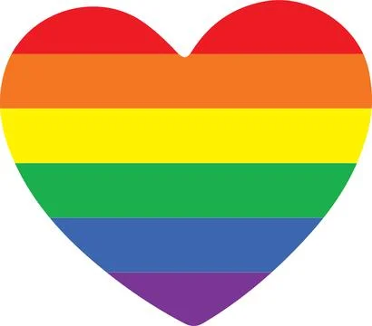 Vector Illustration Rainbow Heart Symbol for LGBTQ Pride on White Background Stock Illustration