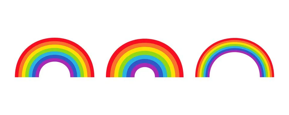 Vector illustration of rainbow icon Stock Illustration