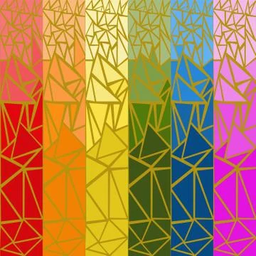 Vector illustration rainbow mosaic flag. Pride symbol. Stock-Illustration
