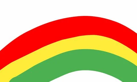 Vector illustration of a rainbow in the sky Illustrazione stock