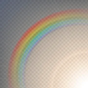 Vector illustration rainbow on a transparent background. EPS 10 Stock Illustration