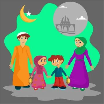 Vector illustration of ramadan kareem Illustrazione stock