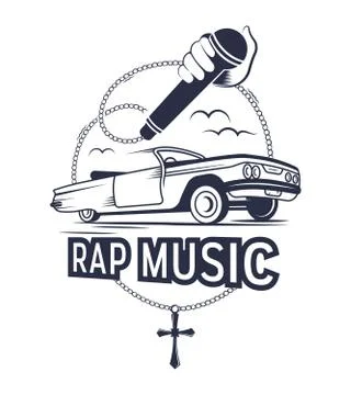 Vector Illustration of the Rap Music. Stock Illustration