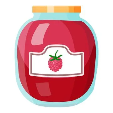 Vector illustration of raspberry jam jar イラスト素材
