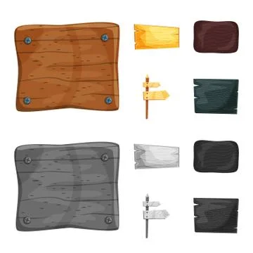 Vector illustration of raw and forest icon. Collection of raw and hardwood stock Stock Illustration