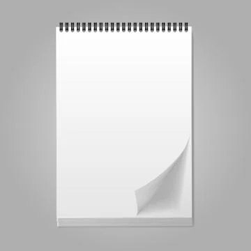 Vector illustration of realistic closed notebook a4. Stock Illustration