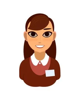 Vector illustration of reception or secretary girl Illustrazione stock