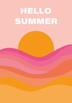 Vector illustration. Recreation and summer vacation concept. Great summer p.. Stock Illustration