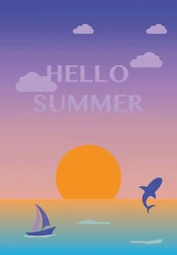 Vector illustration. Recreation and summer vacation concept. Great summer p.. Stock Illustration
