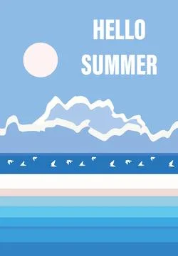 Vector illustration. Recreation and summer vacation concept. Great summer p.. Stock Illustration