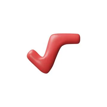 Vector illustration of red 3D square root icon. Mathematical square root. Stock Illustration