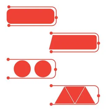 Vector illustration of red and white speech bubbles on an abstract Stock Illustration