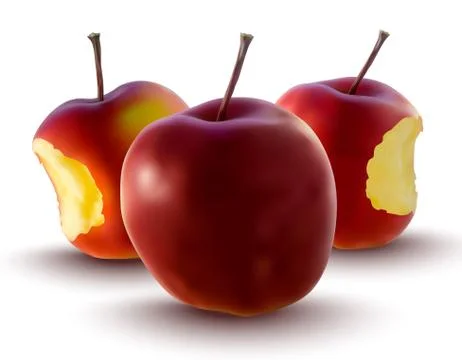 Vector illustration of red apples Stock Illustration