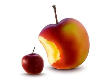 Vector illustration of red apples Stock Illustration