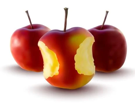 Vector illustration of red apples Stock Illustration