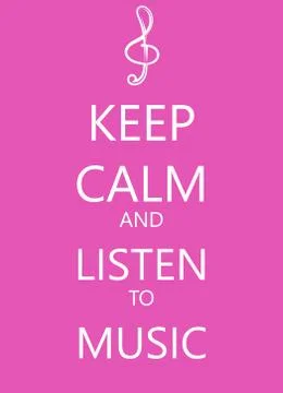 Vector illustration of a red background with white lettering and  keep calm Stock-Illustration