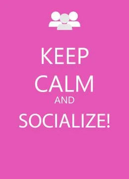 Vector illustration of a red background with white lettering and  keep calm Illustrazione stock