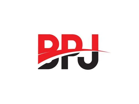 Vector Illustration, red black initial letters, BPJ Stock Illustration