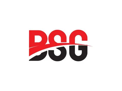 Vector Illustration, red black initial letters, BSG Stock Illustration