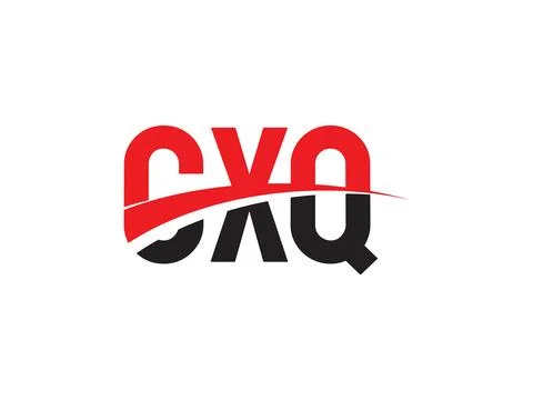 Vector Illustration, red black initial letters, CXQ Stock Illustration