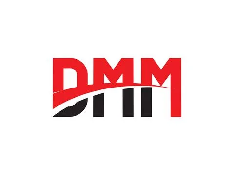 Vector Illustration, red black initial letters, DMM Stock Illustration