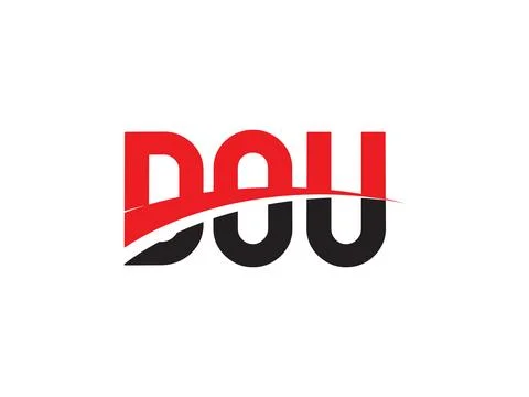 Vector Illustration, red black initial letters, DOX Stock Illustration