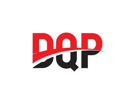 Vector Illustration, red black initial letters, DQP Stock Illustration