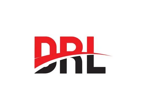 Vector Illustration, red black initial letters, DRL Stock Illustration