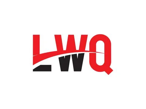 Vector Illustration, red black Letters, font initial, LWQ Stock Illustration