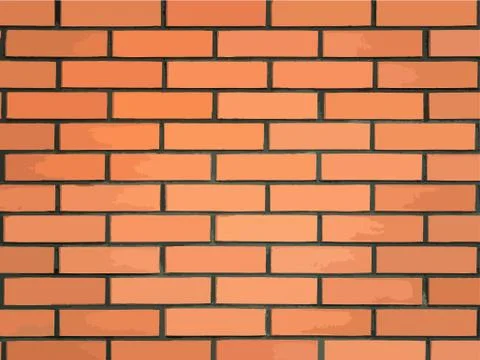 Vector illustration of a red brick wall Stock Illustration