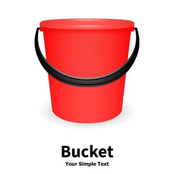 Vector illustration of red bucket Stock Illustration