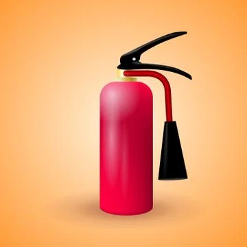 Vector illustration of red fire extinguisher Stock Illustration