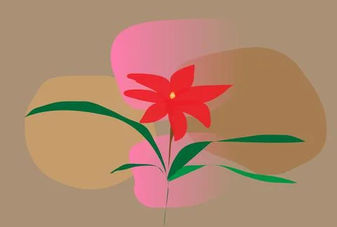 Vector illustration of red flowers. Stock Illustration