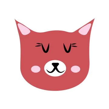 Vector illustration of a red fox head. Stock Illustration