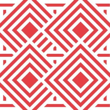 Vector illustration red geometric seamless pattern Stock Illustration