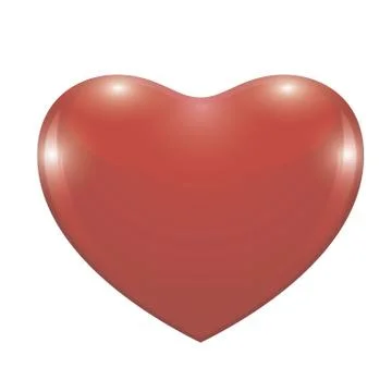 Vector illustration of red heart. eps 10. Classical smooth style. Stock Illustration