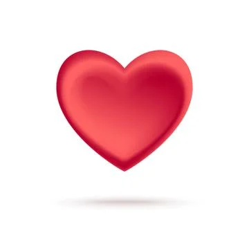 Vector illustration of a red heart - Isolated Stock Illustration