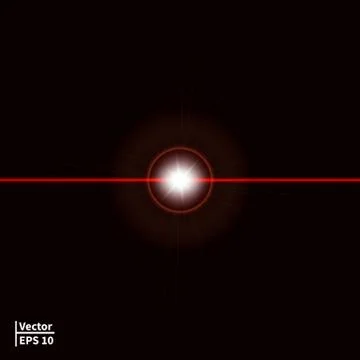 Vector illustration of a red laser beam Stock Illustration