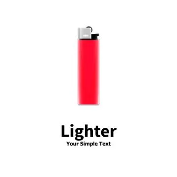 Vector illustration of a red lighter Stock Illustration