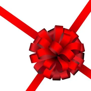 Vector illustration of red present packing ribbon Stock Illustration