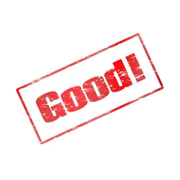 Vector illustration of a red stamp is good Stock Illustration