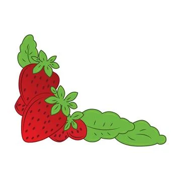 Vector Illustration of Red strawberry fruit Stock Illustration