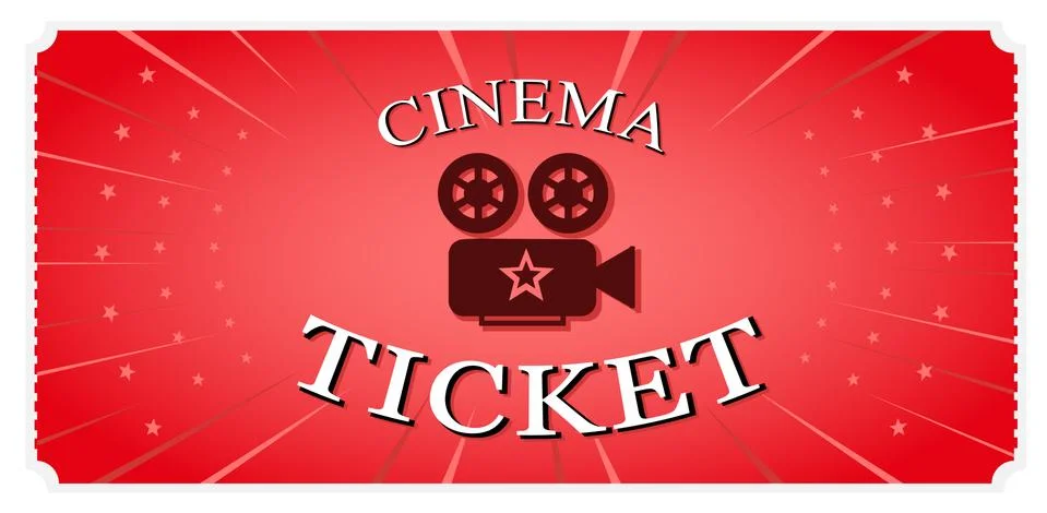 Vector illustration of a red ticket. Stock Illustration