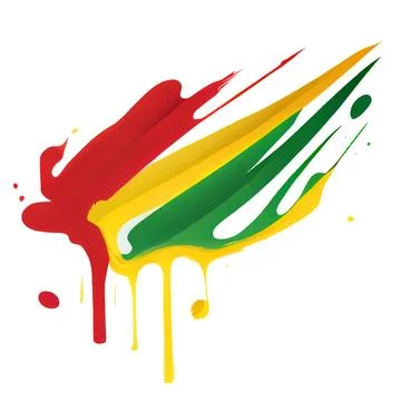 Vector illustration of red , yellow and green colors of flag of Black history Stock Illustration