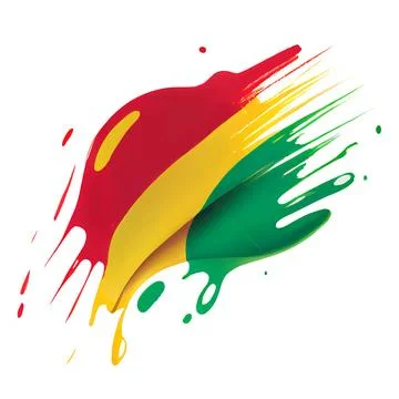 Vector illustration of red , yellow and green colors of flag of Black history Stock Illustration