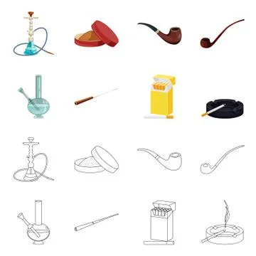 Vector illustration of refuse and stop logo. Set of refuse and habit stock Stock Illustration