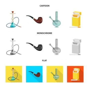 Vector illustration of refuse and stop logo. Collection of refuse and habit Stock Illustration