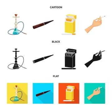 Vector illustration of refuse and stop icon. Set of refuse and habit stock Stock Illustration