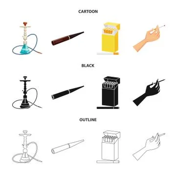 Vector illustration of refuse and stop symbol. Collection of refuse and habit Stock Illustration