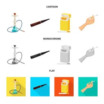 Vector illustration of refuse and stop icon. Set of refuse and habit vector icon Stock Illustration